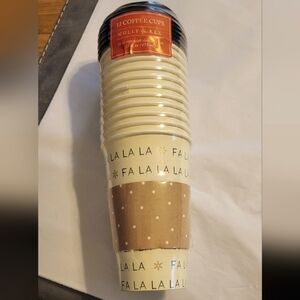 Molly & Rex Holiday Disposable Coffee Cups with Lids